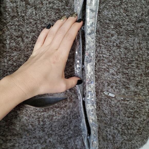 Banana Republic | Mohair Blend Sequin Sweater Coat - Picture 8 of 9